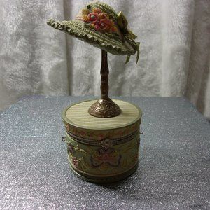 COPY - h-112 VICTORIAN HAT BOX TRINKET BOX